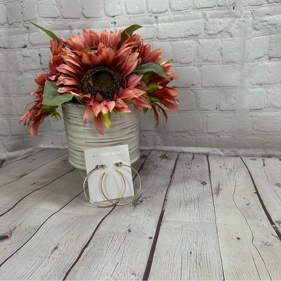 Michael Kors Jewelry - michael kors NWT large gold hoops earrings